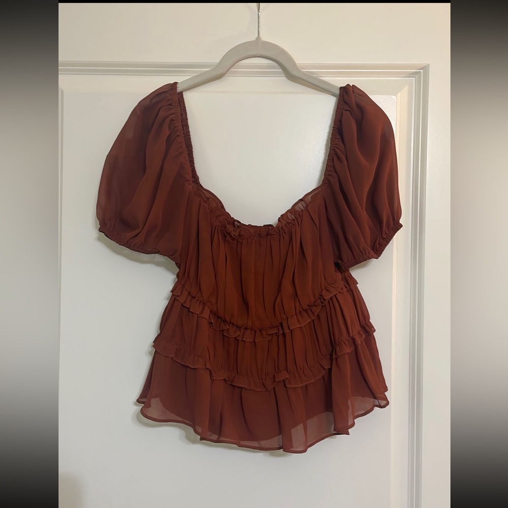 ASTR the Label burnt Orange top